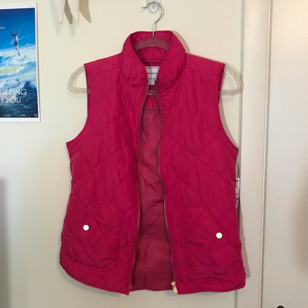 Hot pink Charter Club Quilted Thermal Vest